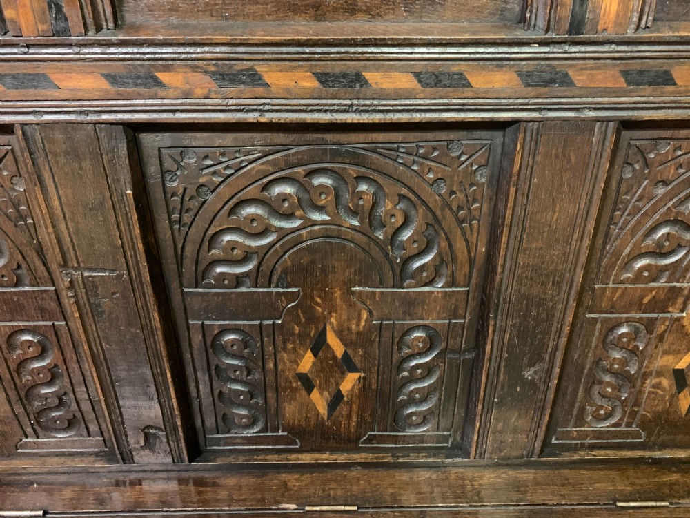 19th Century Oak High Back Settle View V