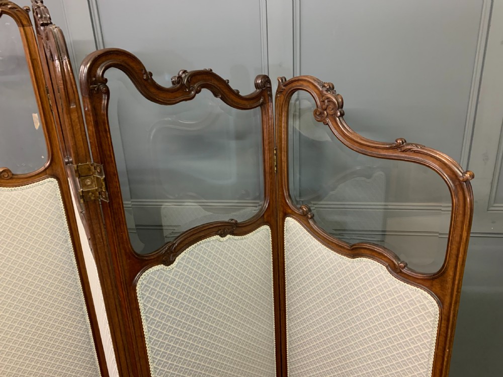 Mahogany 4 Fold Dressing Screen View III