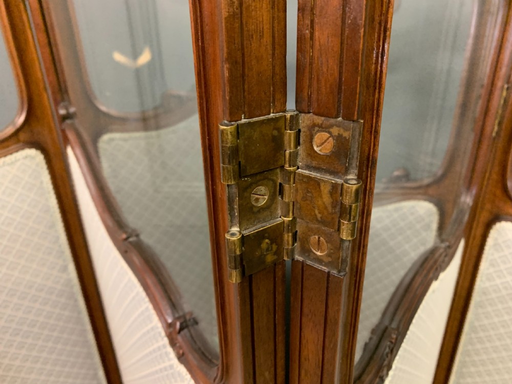 Mahogany 4 Fold Dressing Screen View VI