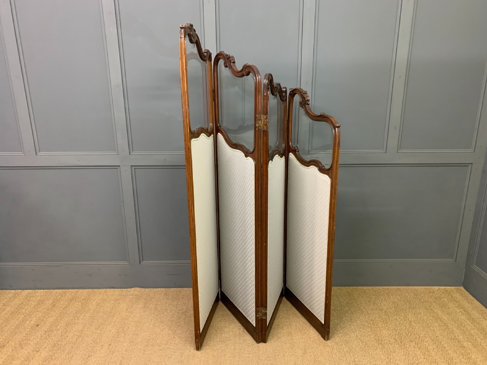 Mahogany 4 Fold Dressing Screen View VII