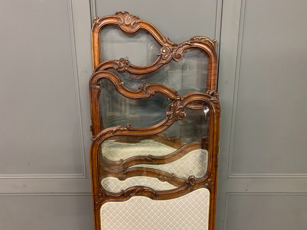 Mahogany 4 Fold Dressing Screen View IX