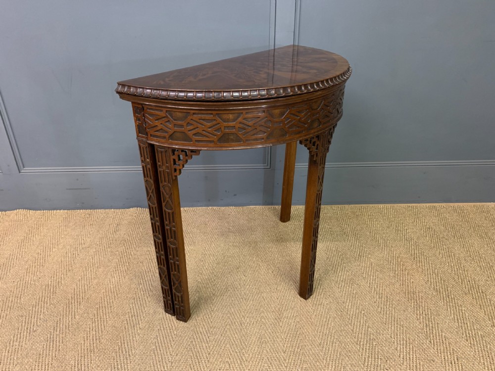 Mahogany Chippendale Style Card Table View V