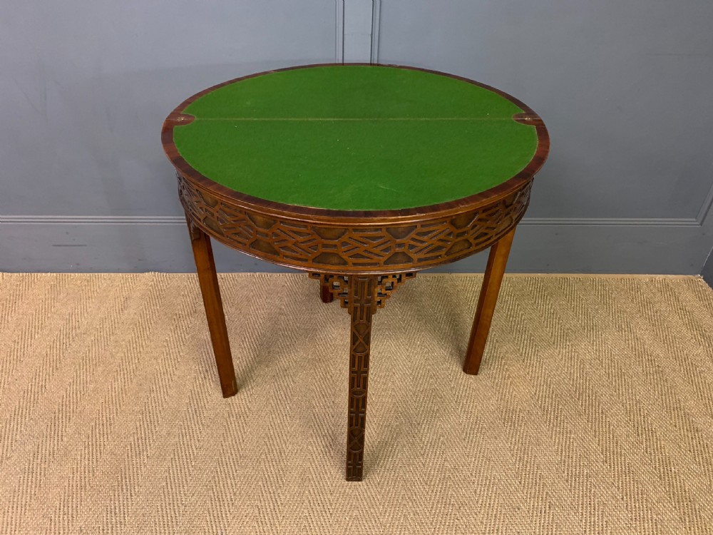 Mahogany Chippendale Style Card Table View VIII