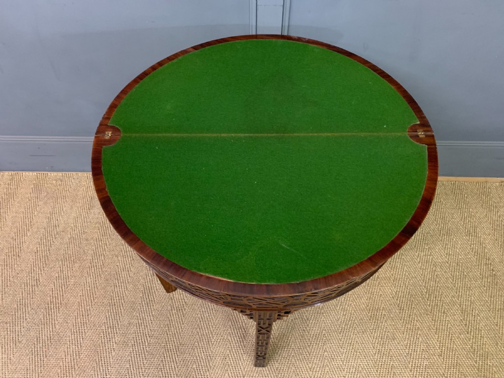 Mahogany Chippendale Style Card Table View IX