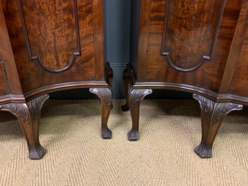 Pair of Flame Mahogany Commodes View III