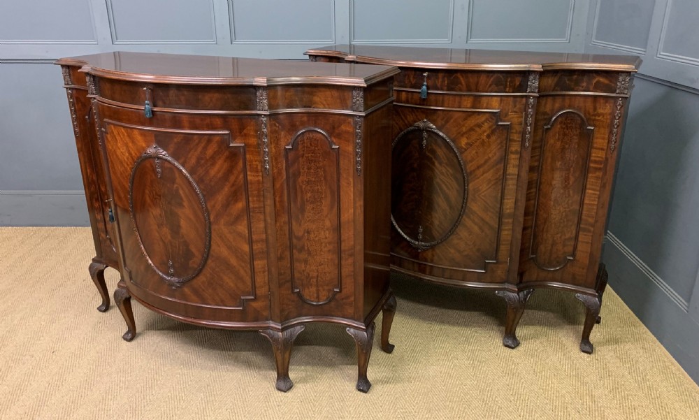 Pair of Flame Mahogany Commodes View VI