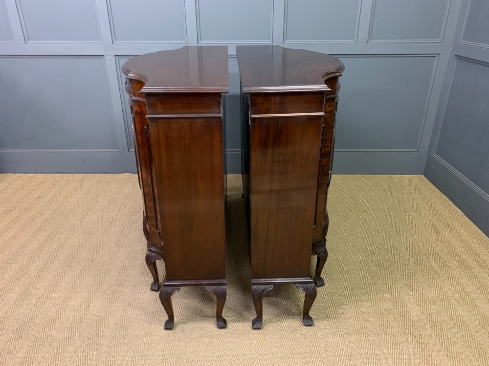 Pair of Flame Mahogany Commodes View VIII
