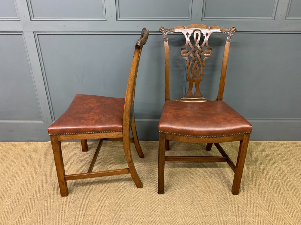 Set of 8 Mahogany Chippendale Style Dining Chairs View VI