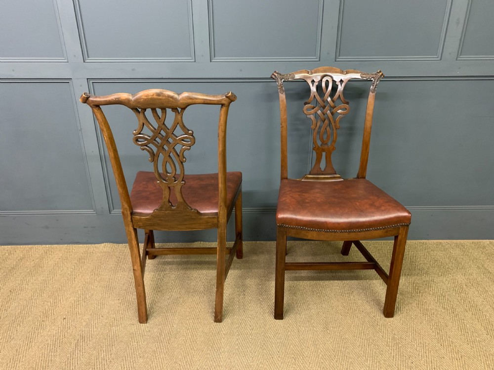 Set of 8 Mahogany Chippendale Style Dining Chairs View VII
