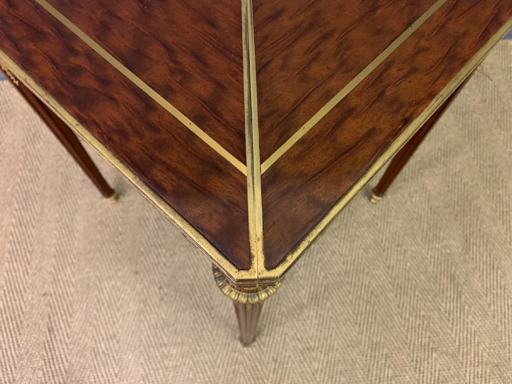 Mahogany Envelope Card Table by Lampre of Paris View IX