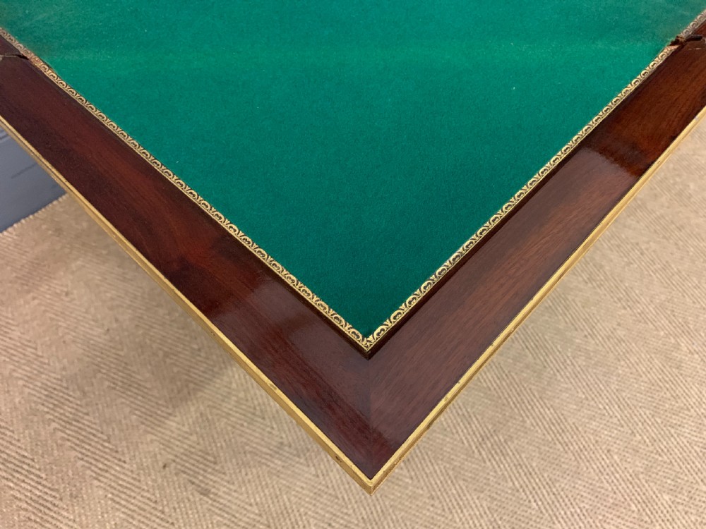 Mahogany Envelope Card Table by Lampre of Paris View XVII