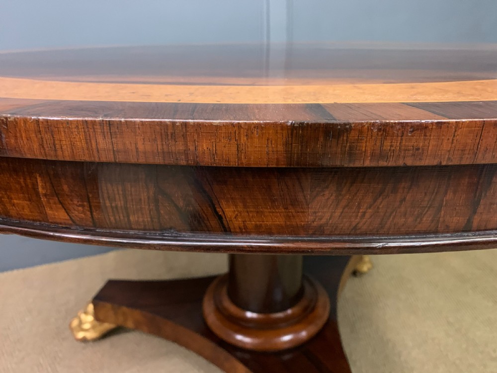 Regency Period Rosewood Loo Table View IV