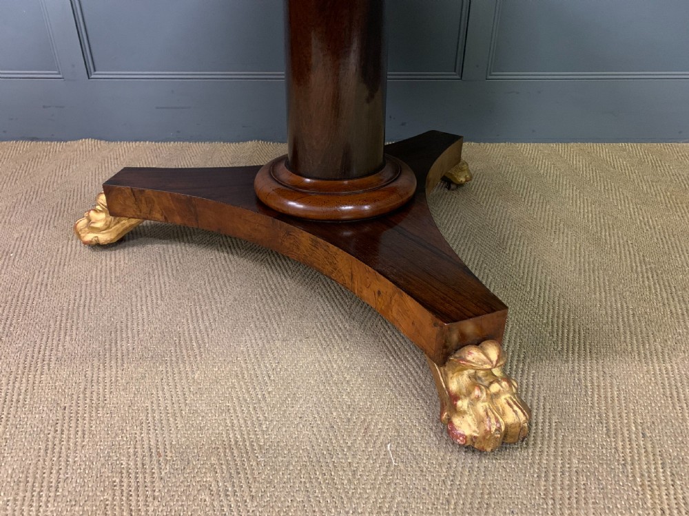 Regency Period Rosewood Loo Table View VIII