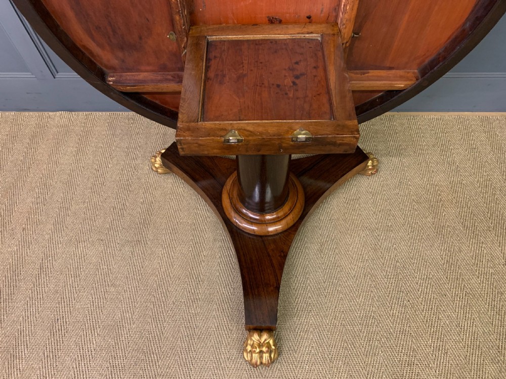 Regency Period Rosewood Loo Table View XI