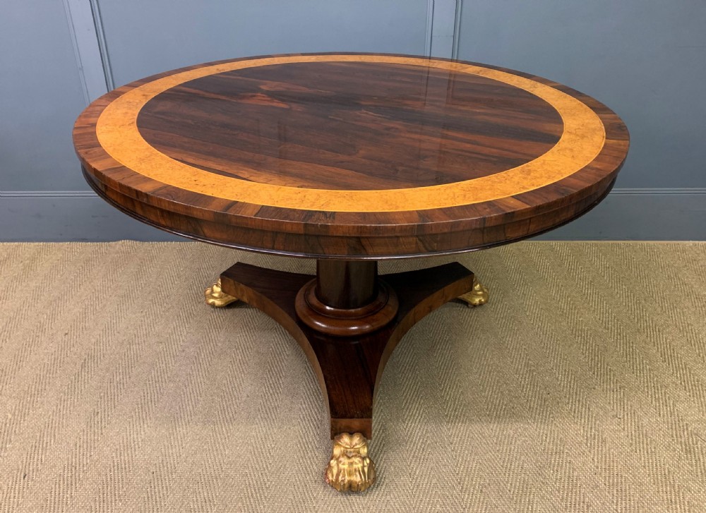 Regency Period Rosewood Loo Table View XII