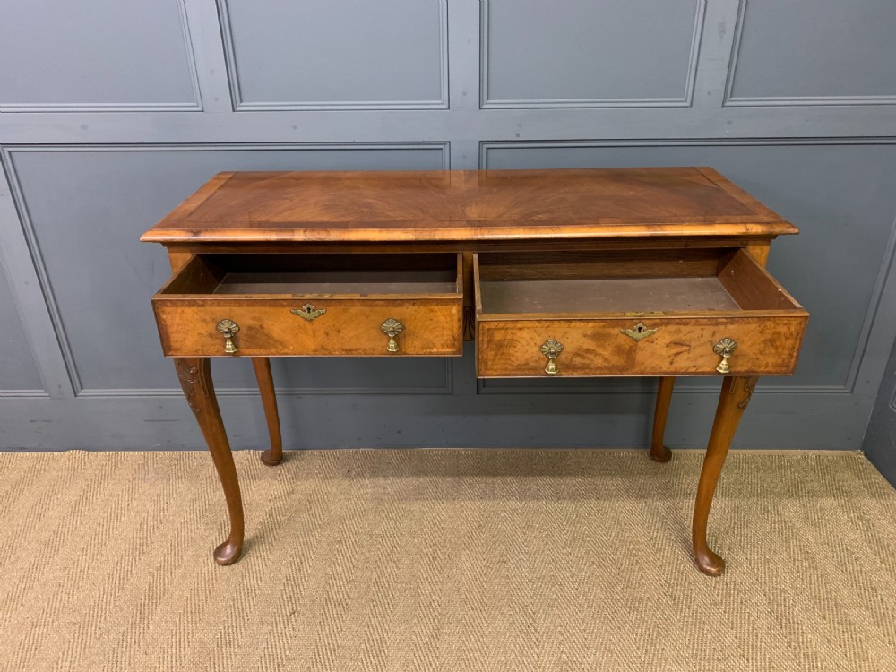 Burr Walnut Console Table View VII