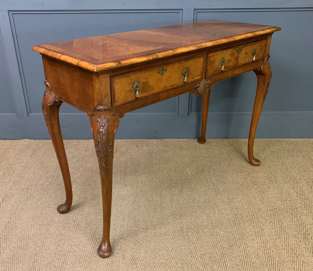 Burr Walnut Console Table View VIII