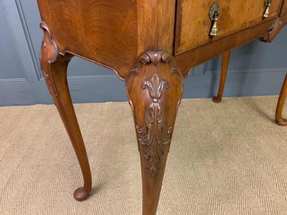 Burr Walnut Console Table View XI