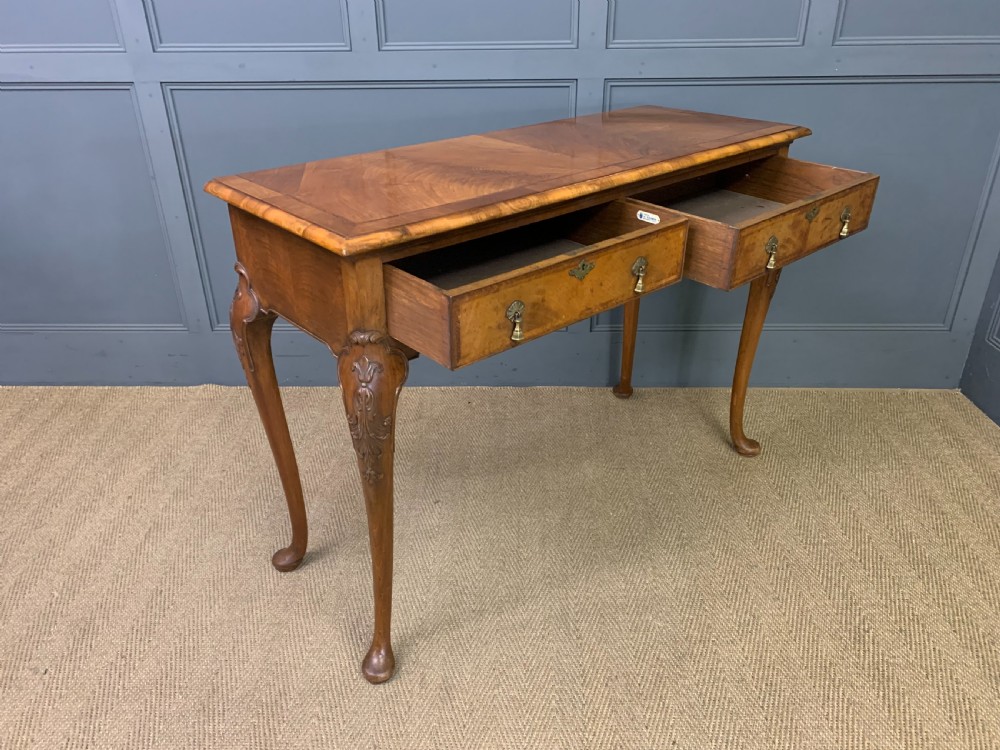 Burr Walnut Console Table View XII
