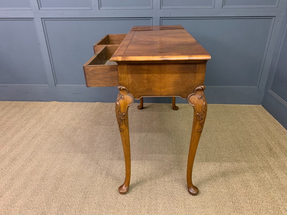 Burr Walnut Console Table View XIV