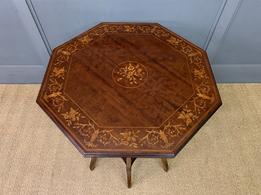 Octagonal Inlaid Mahogany Occasional Table View III