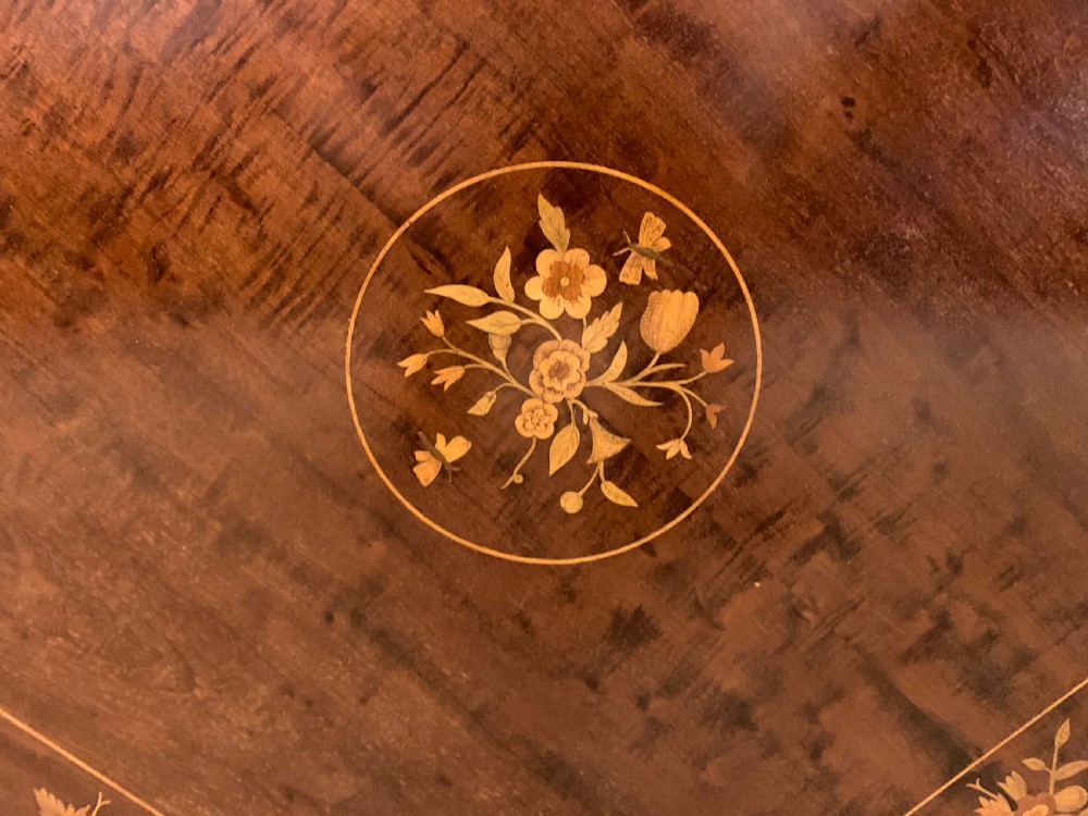 Octagonal Inlaid Mahogany Occasional Table View VIII