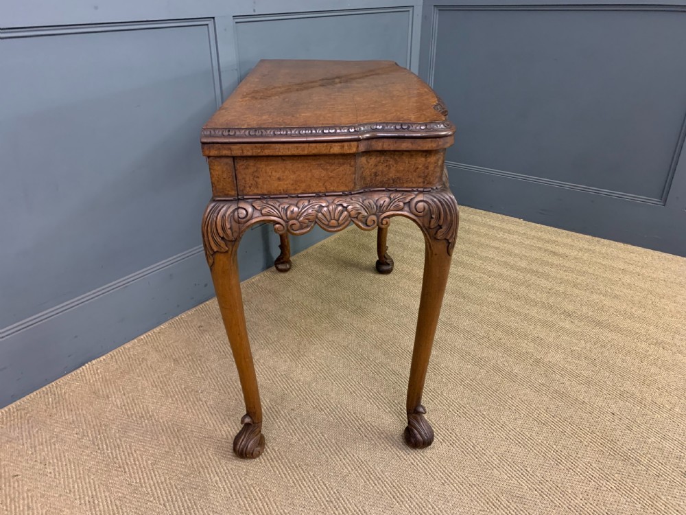 Burr Walnut Card Table View II