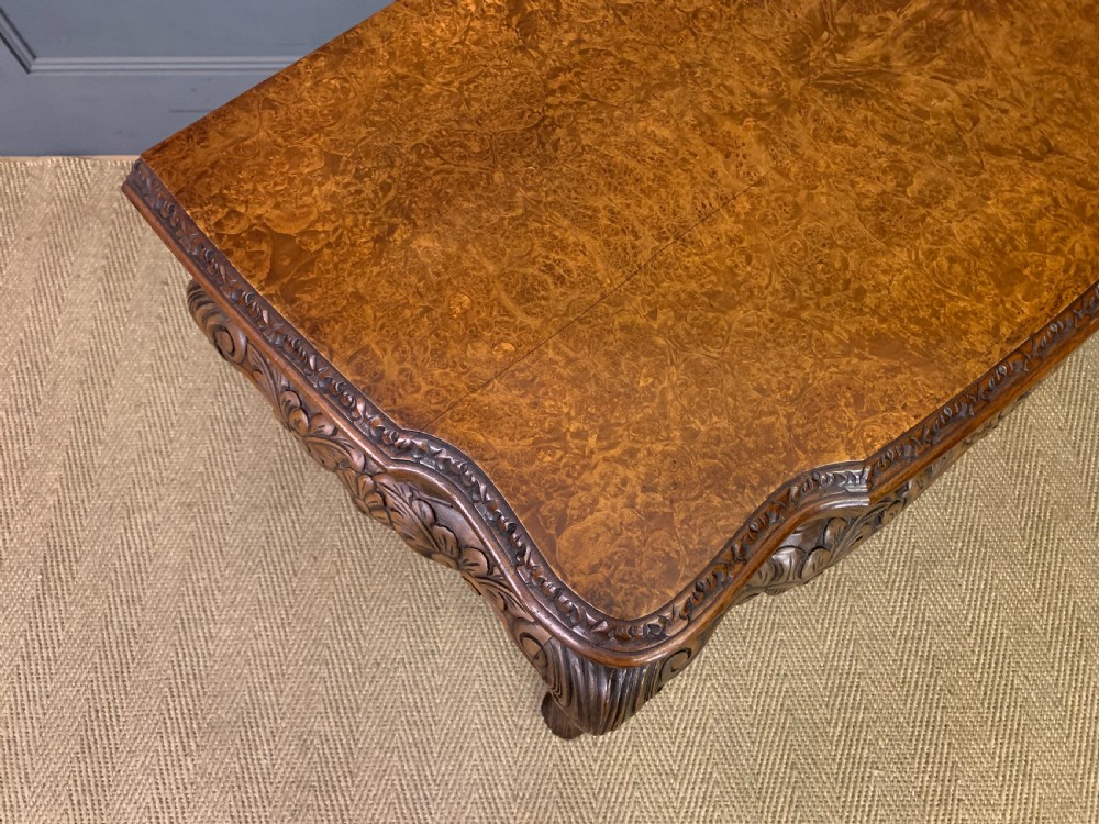Burr Walnut Card Table View VI