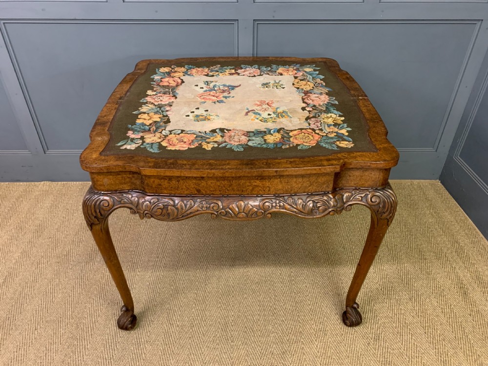 Burr Walnut Card Table View X