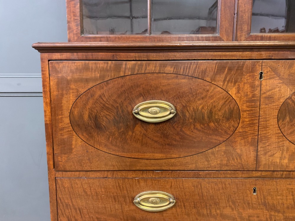 George III Mahogany Secretaire Bookcase View IV