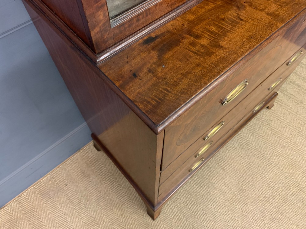 George III Mahogany Secretaire Bookcase View VI