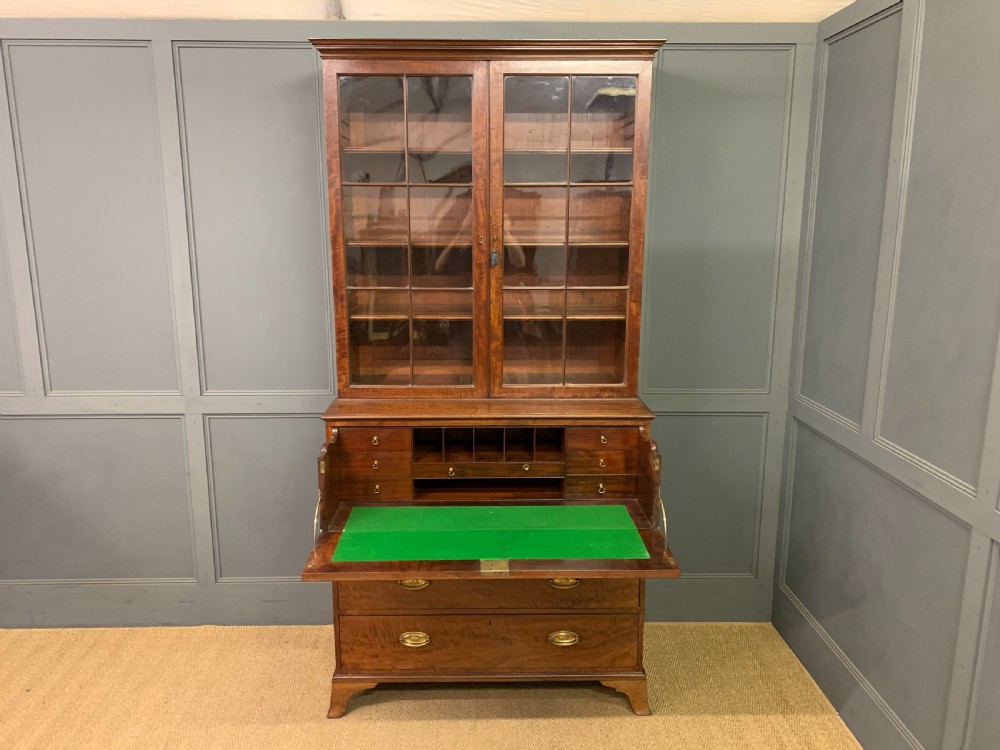 George III Mahogany Secretaire Bookcase View IX