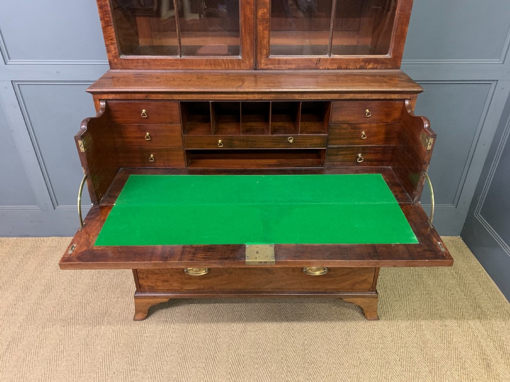 George III Mahogany Secretaire Bookcase View X