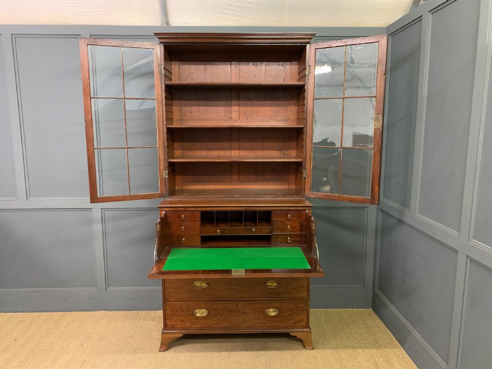 George III Mahogany Secretaire Bookcase View XIV