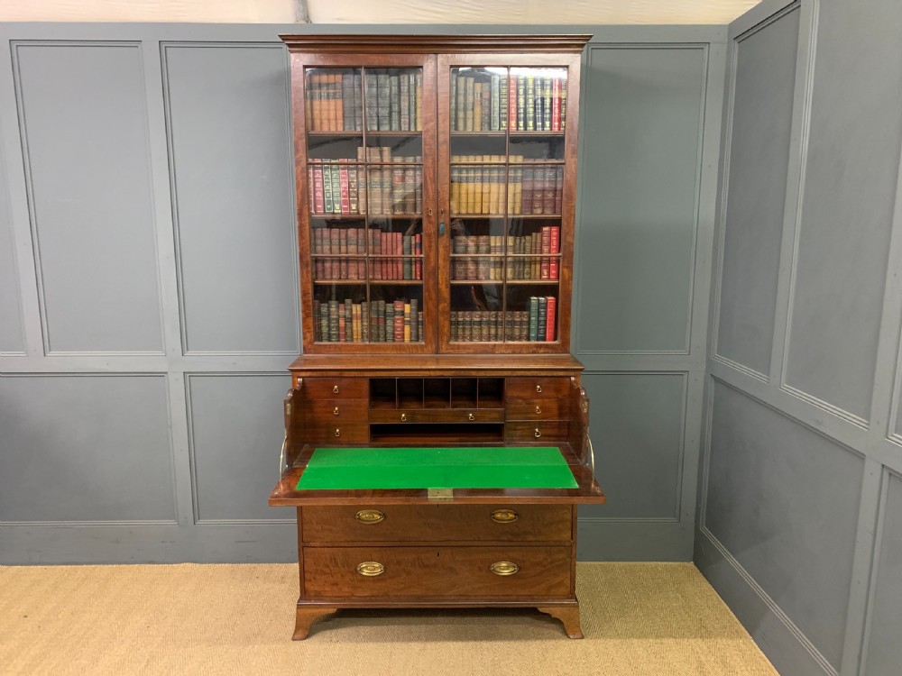 George III Mahogany Secretaire Bookcase View XVII