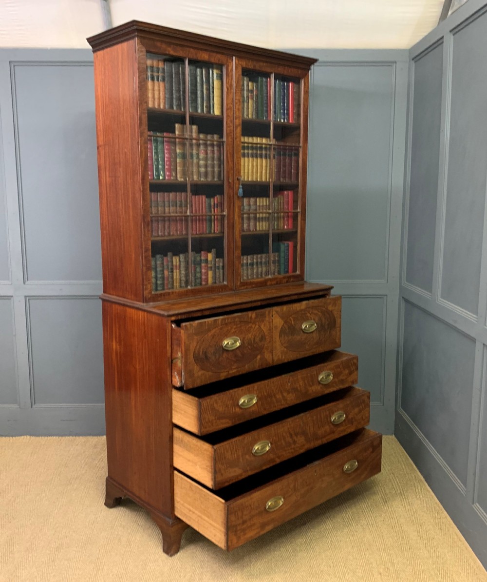 George III Mahogany Secretaire Bookcase View XXII