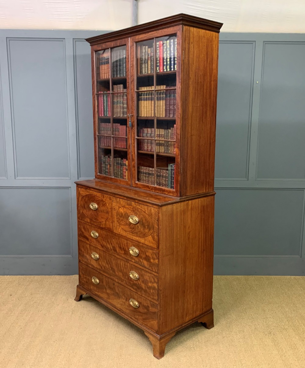 George III Mahogany Secretaire Bookcase View XXIV
