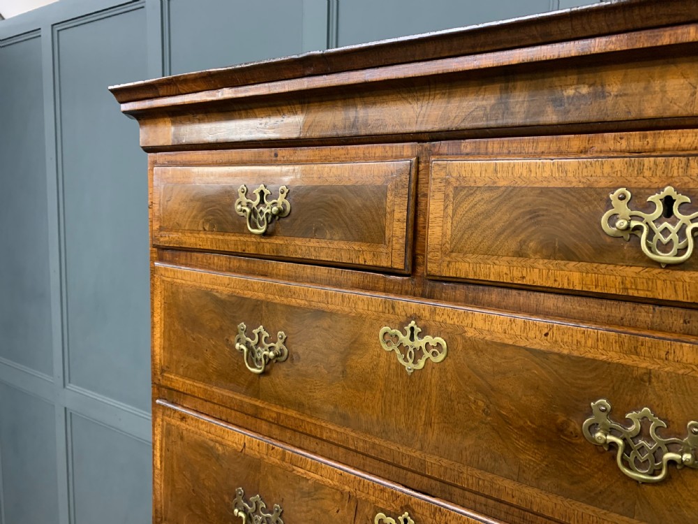 George II Burr Walnut Chest on Chest View V