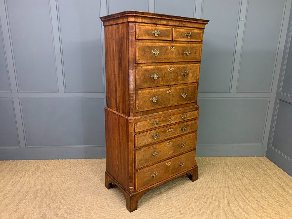George II Burr Walnut Chest on Chest View VIII