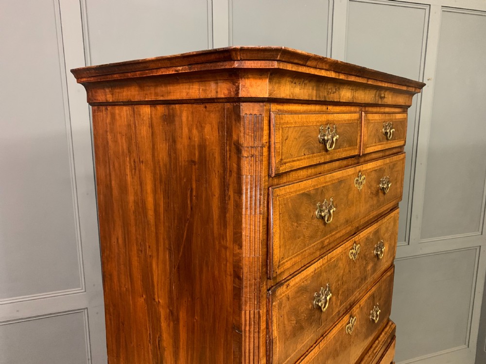 George II Burr Walnut Chest on Chest View XI