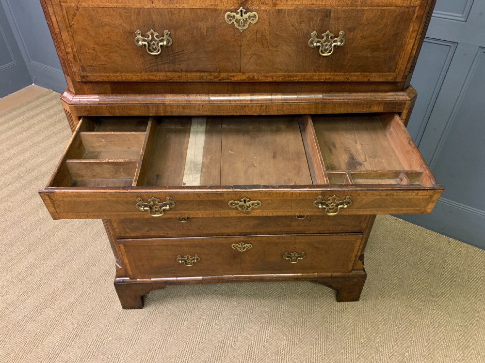 George II Burr Walnut Chest on Chest View XIII