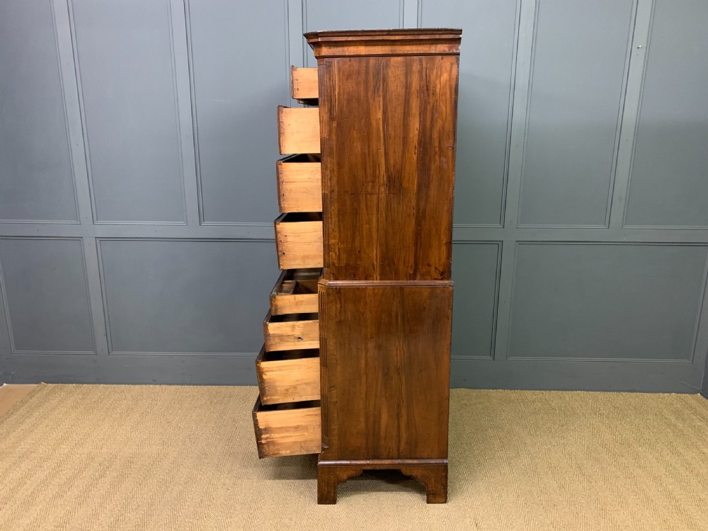George II Burr Walnut Chest on Chest View XV