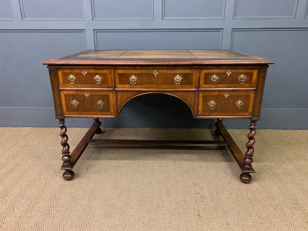 Burr Walnut Writing Desk View II