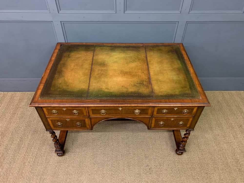 Burr Walnut Writing Desk View III