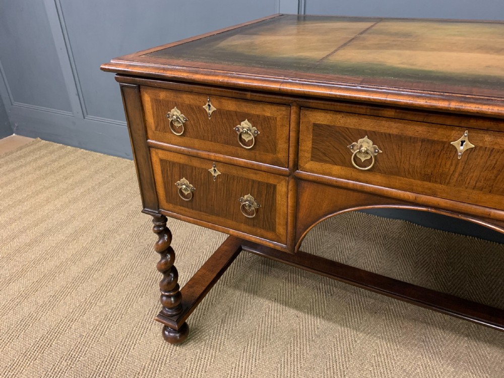 Burr Walnut Writing Desk View V