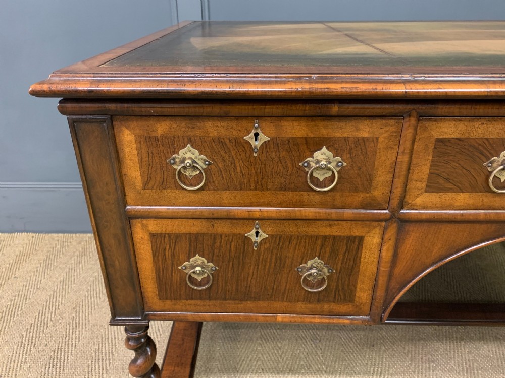 Burr Walnut Writing Desk View VI