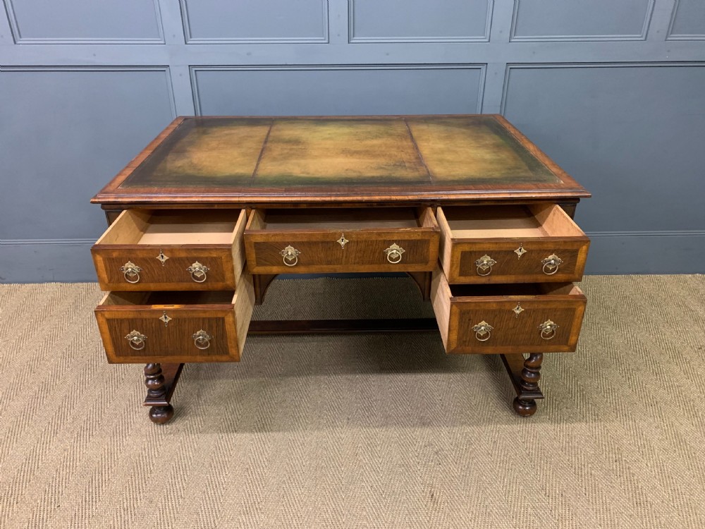 Burr Walnut Writing Desk View VII