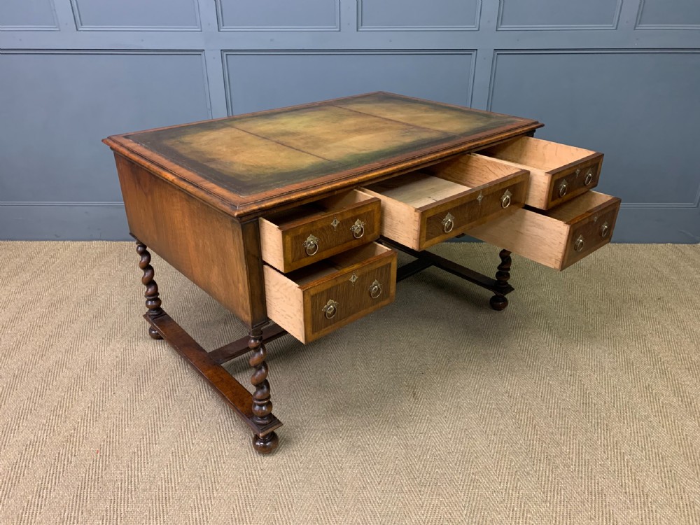 Burr Walnut Writing Desk View XII