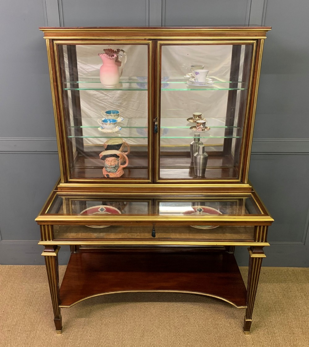Superb 19th Century Brass Inlaid Bijouterie Cabinet