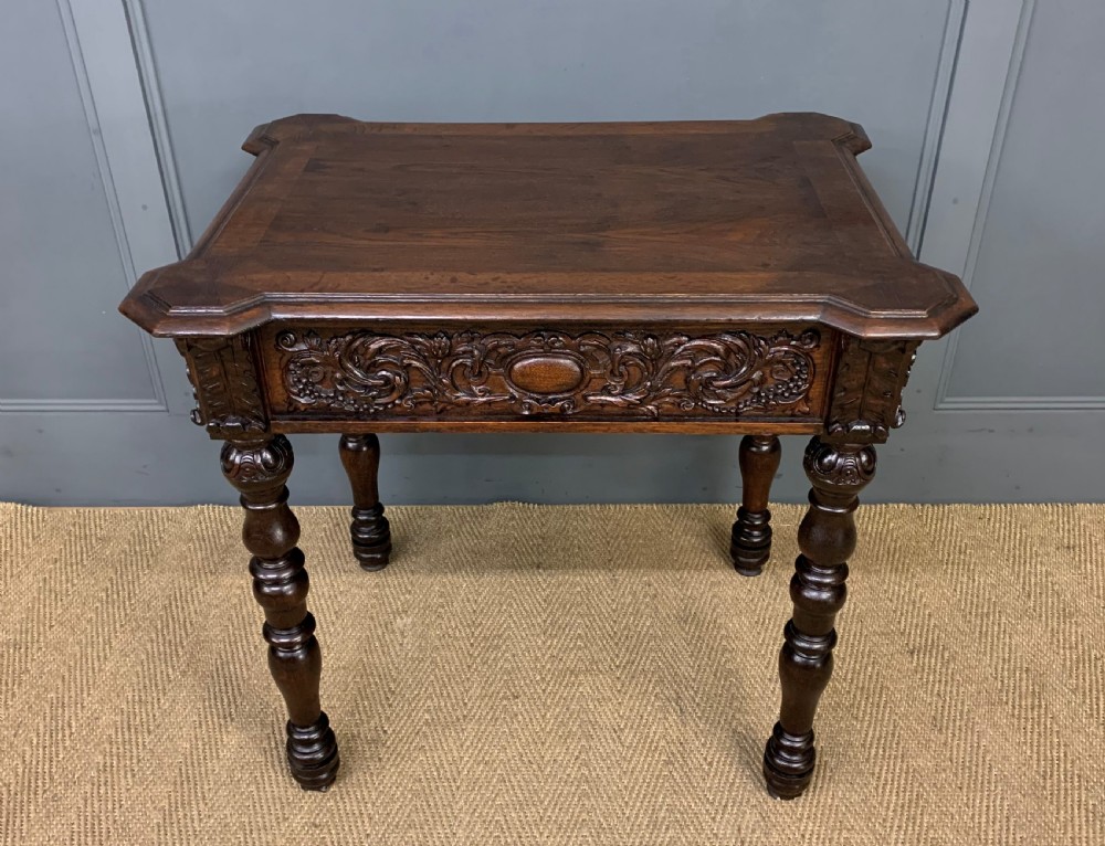 19th Century Carved Oak Table